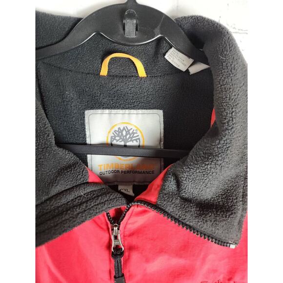 TIMBERLAND Jacket Mens XXL Red Dryvent Rain Coat Bomber Fleece Lined Insulated - Picture 4 of 6